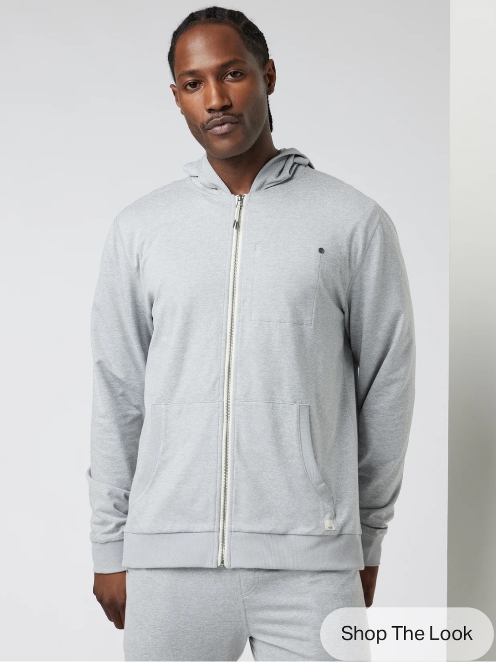 VUORI Light Heather Grey Coronado Hoodie XL
Zip-Up Hooded Performance Jacket